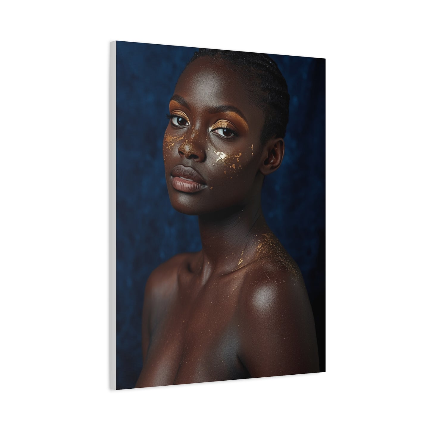 Minimal Gold Highlight Portrait Wall Art & Canvas Print