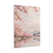 Cherry Blossom Reflection Landscape Wall Art & Canvas Print