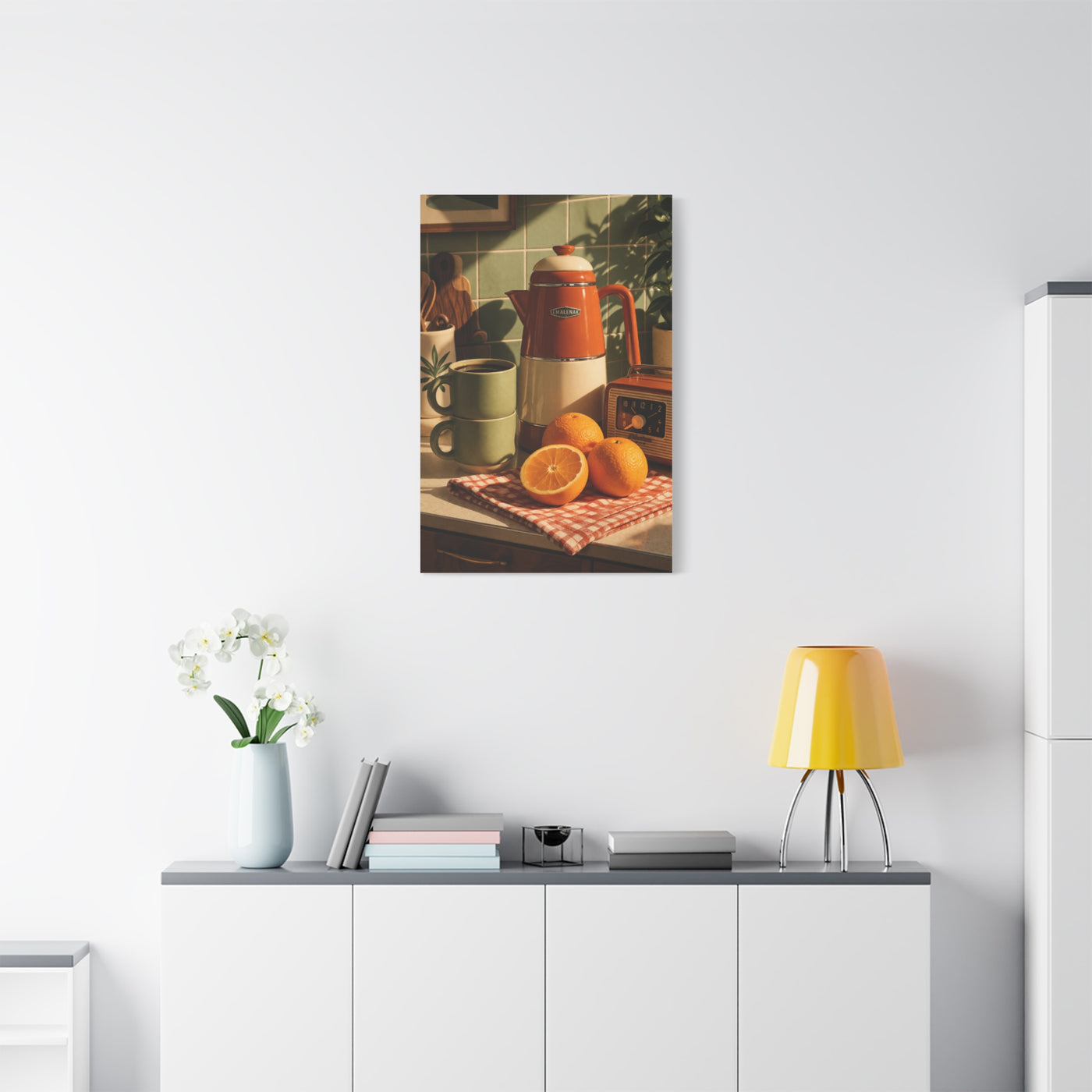 Retro Kitchen Still Life Composition Wall Art & Canvas Print