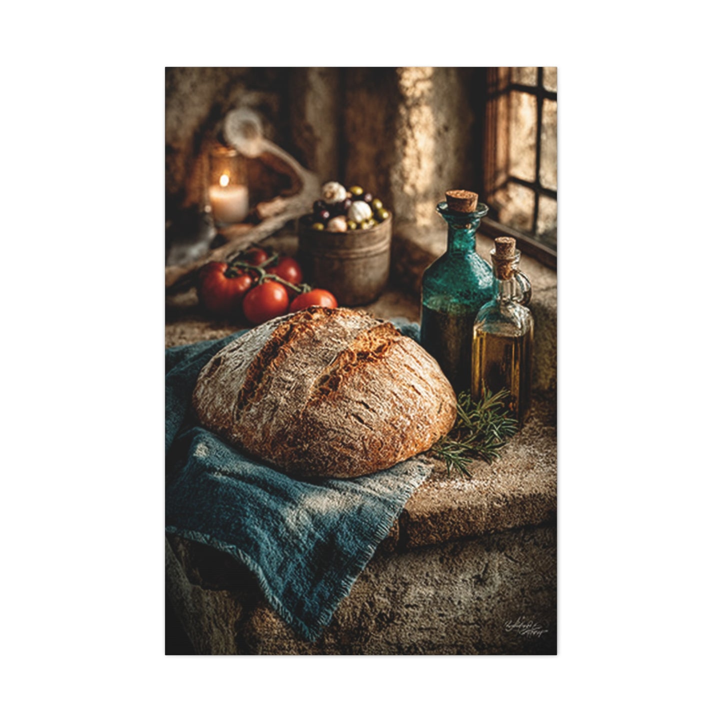 Rustic Italian Kitchen Still Life Wall Art & Canvas Print