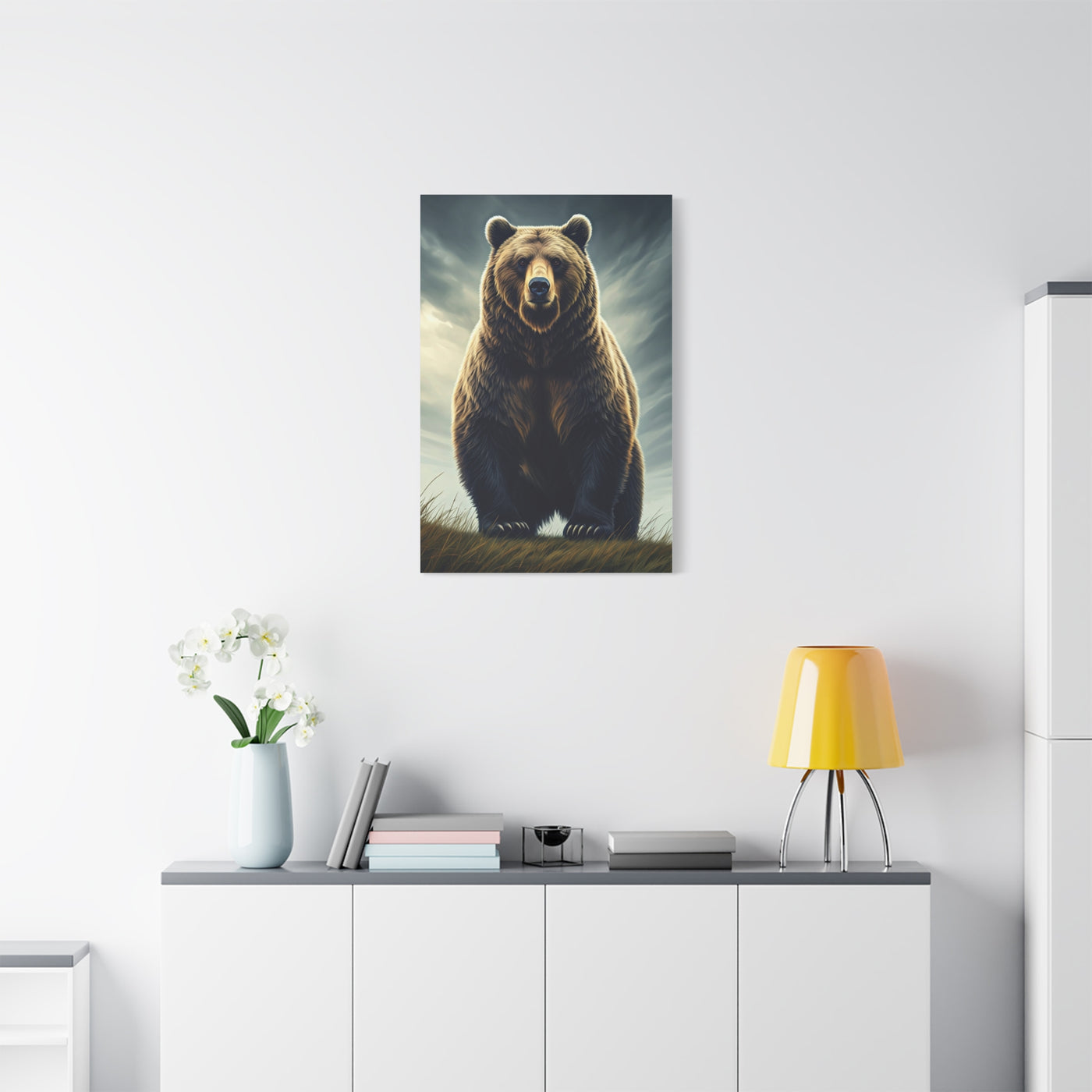 Majestic Grizzly Standing Portrait Wall Art & Canvas Prints
