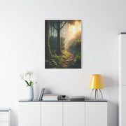 Sunlit Forest Path Enchantment Wall Art & Canvas Prints