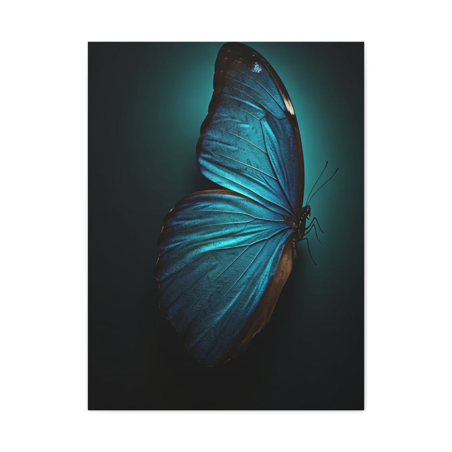 Blue Morpho Butterfly Side Profile Study Wall Art & Canvas Prints