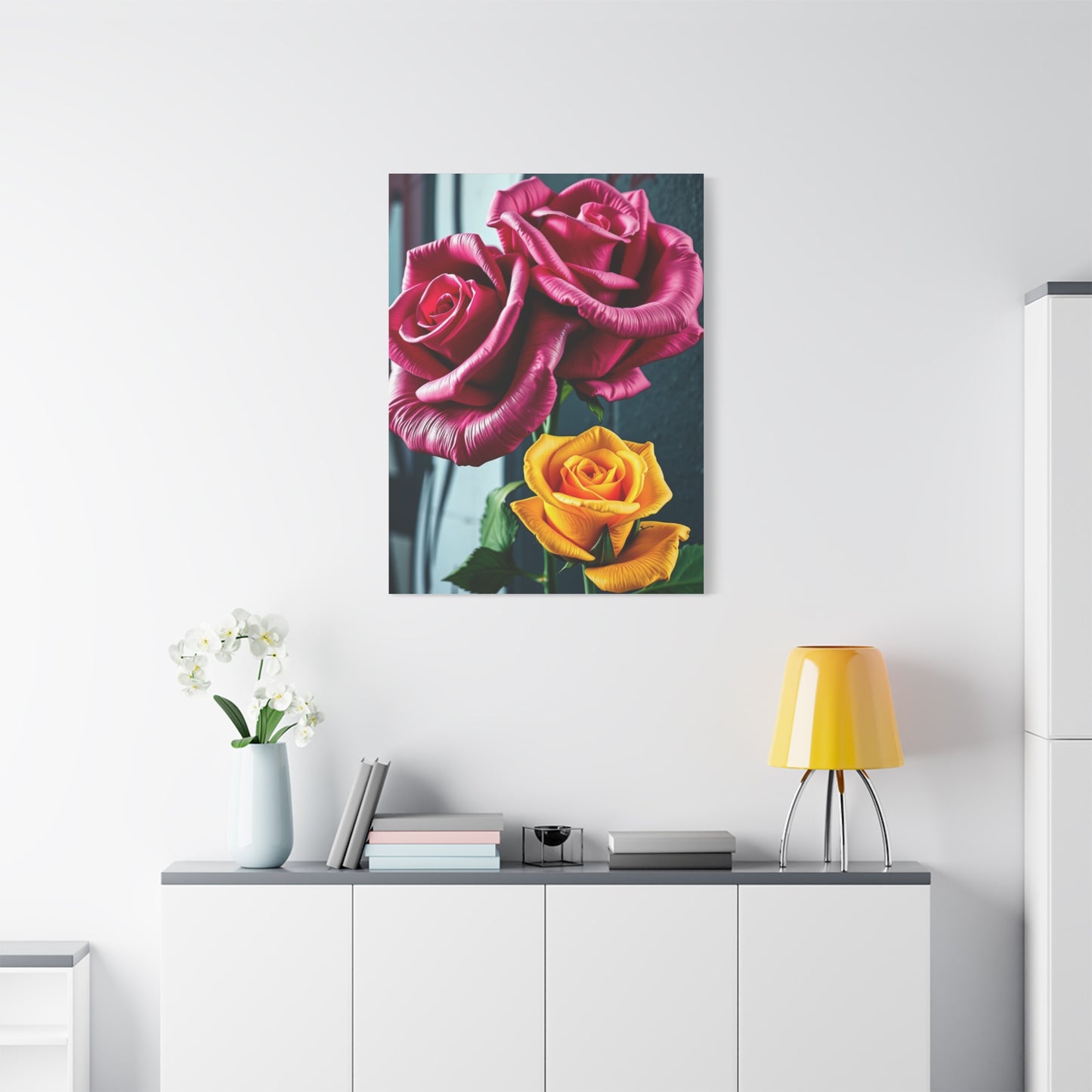 Luxe Blossom Graffiti Canvas Wall Art & Canvas Print