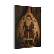 Folk Art Santa Gourd Plaque Wall Art & Canvas Print