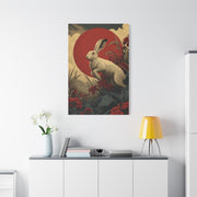 Harvest Moon Folk Hare Wall Art & Canvas Print