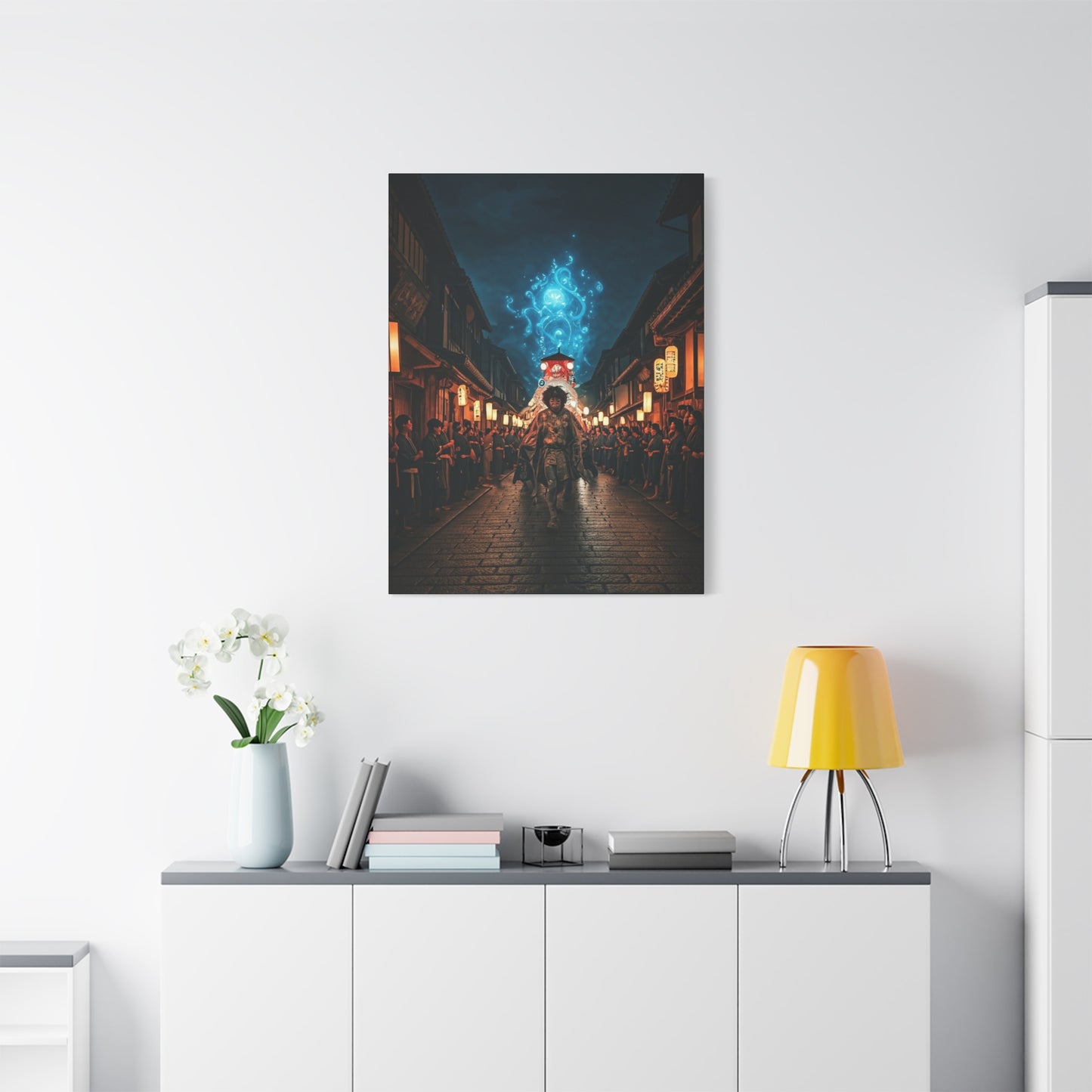 Spirit Procession of the Blue Flame Wall Art & Canvas Prints