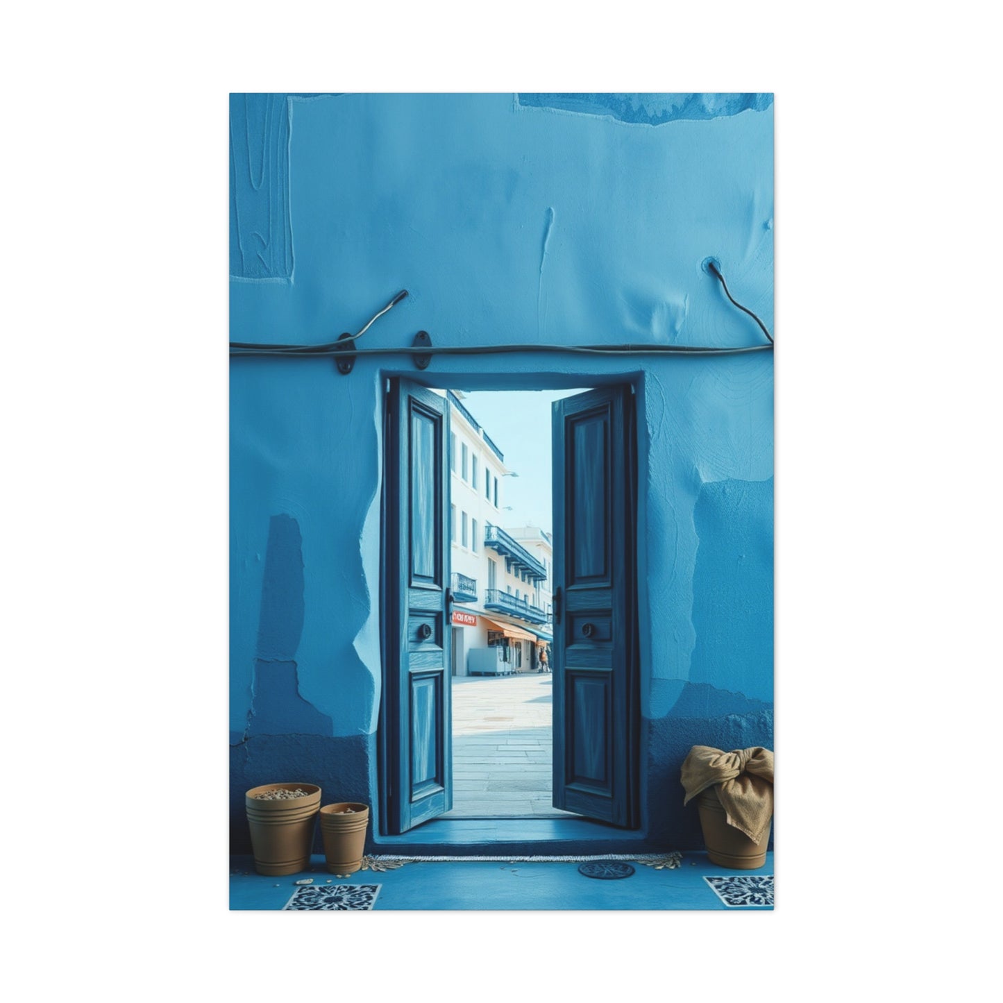 Blue and White Art Supreme Canvas Wall Art & Canvas Print