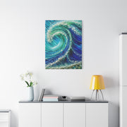 Crystal Ocean Curl Glass Texture Wall Art & Canvas Print