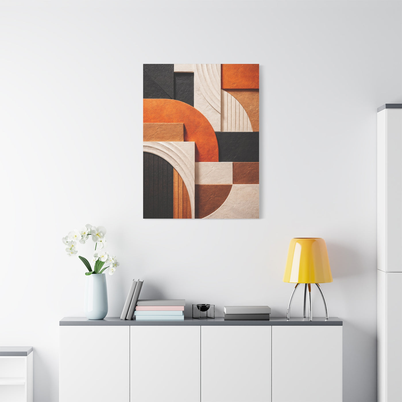 Modern Curved Geometry Abstract Wall Art & Canvas Print