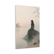 Misty Shore Mermaid Serenity Wall Art & Canvas Print