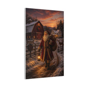 Rustic Farmhouse Santa at Dusk Wall Art & Canvas Print