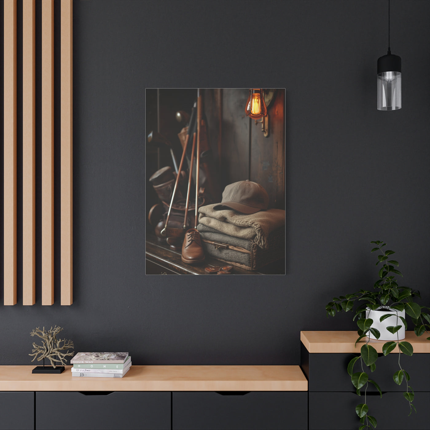 Hickory Golf Locker Room Still Life Wall Art & Canvas Print