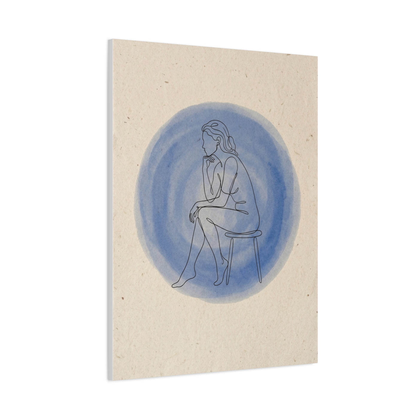 Minimal Thinker Line Art Composition Wall Art & Canvas Print