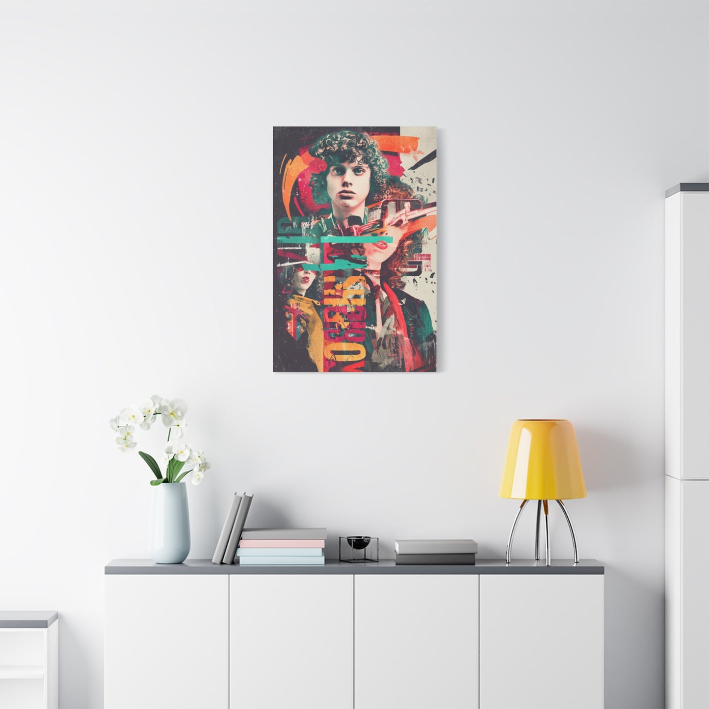 Retro Pop Collage Portrait Wall Art & Canvas Print
