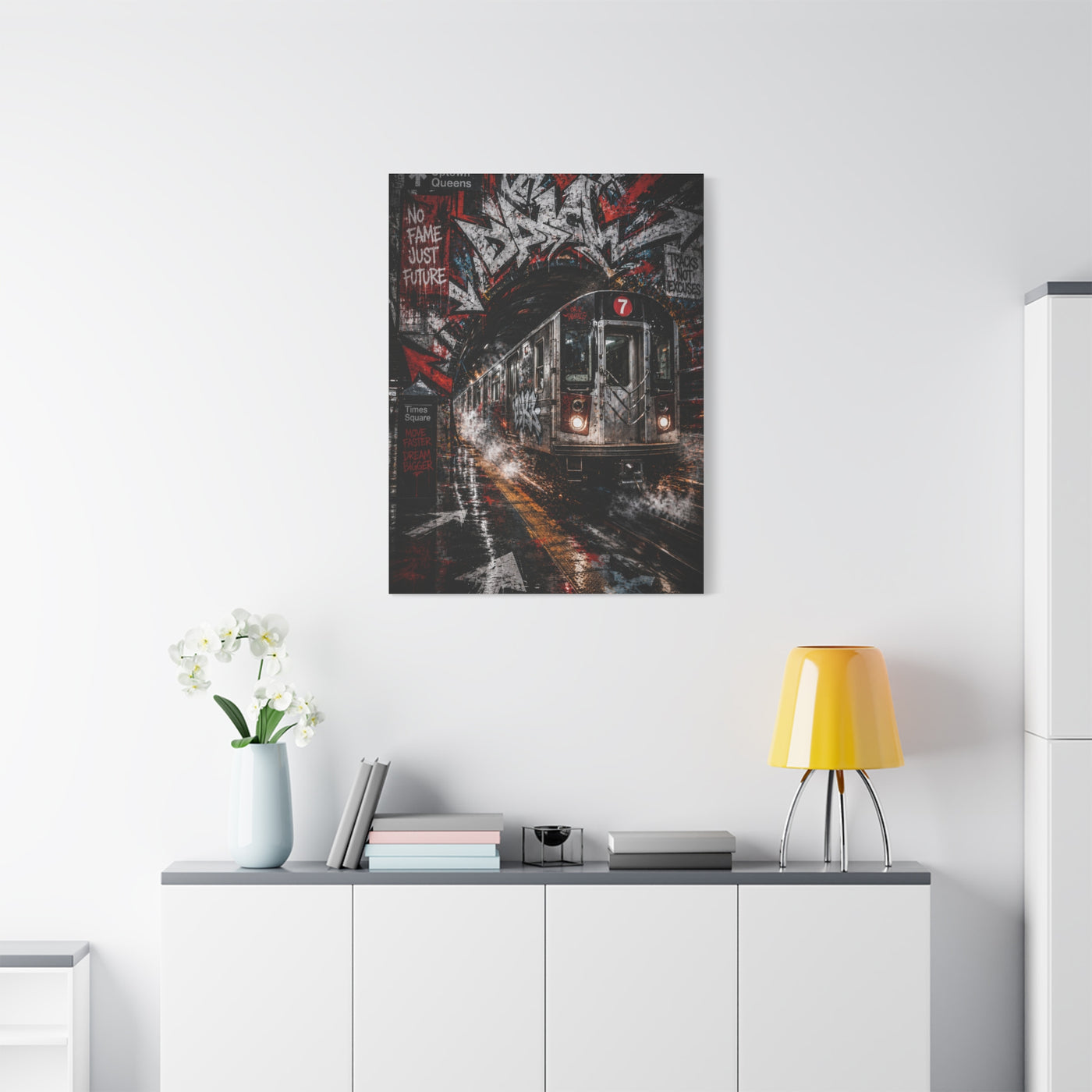 Graffiti Subway Train Chaos Street Wall Art & Canvas Print