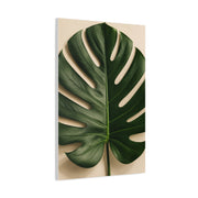 Minimal Monstera Leaf Botanical Tropical Wall Art & Canvas Print