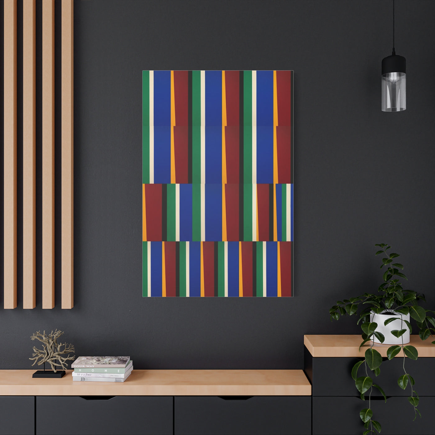 Offset Geometric Color-Field Wall Art & Canvas Print