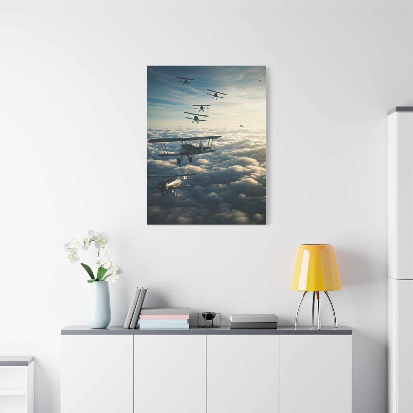 Vintage Biplane Squadron Flight Wall Art & Canvas Prints