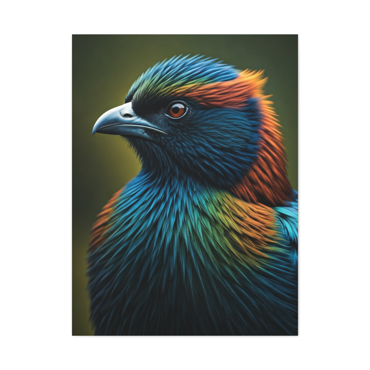 Vibrant Jewel-Toned Bird Portrait Wall Art & Canvas Prints
