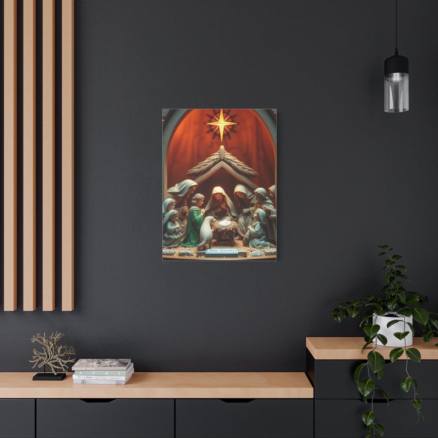 Divine Birth Tableau Wall Art & Canvas Print