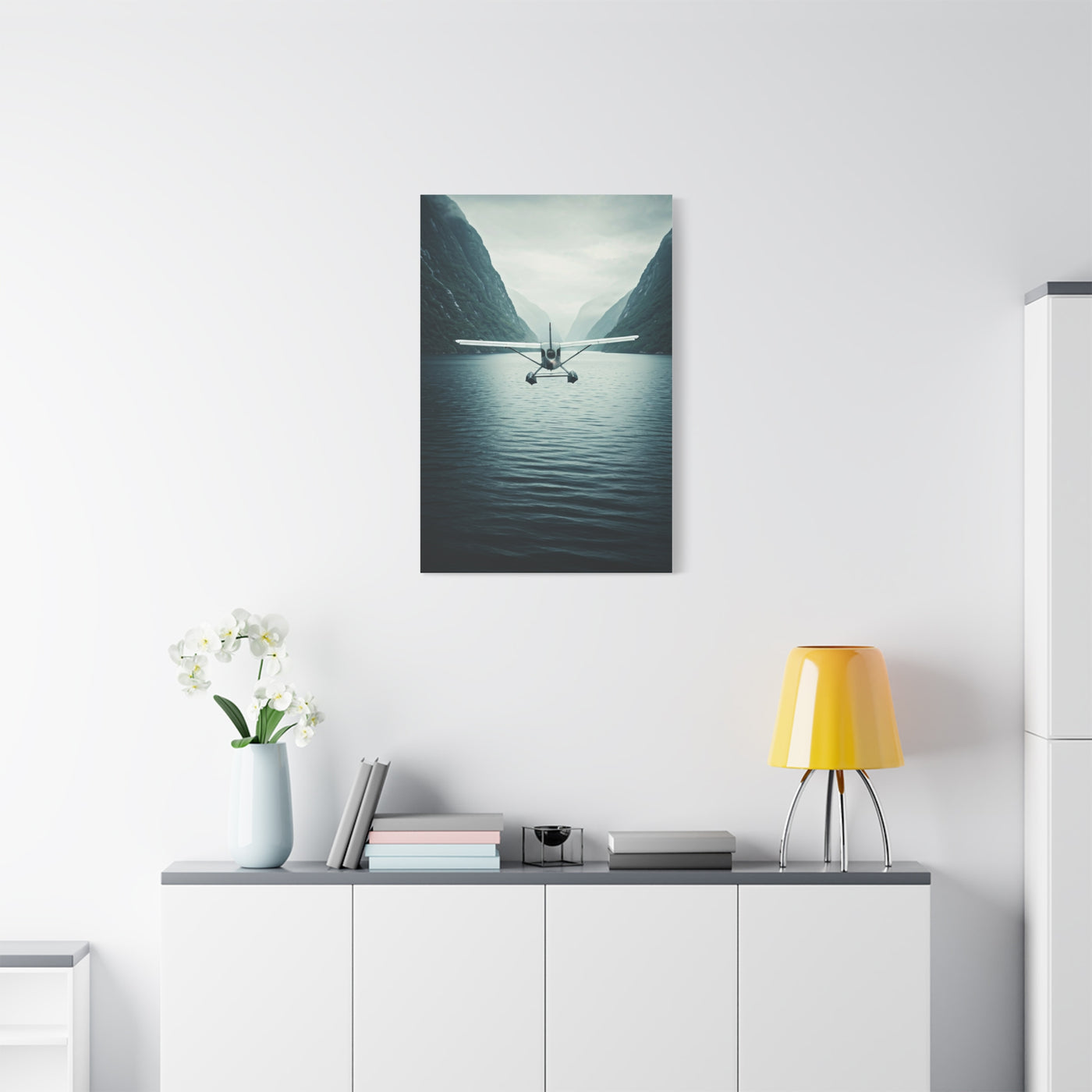 Seaplane Fjord Landing Wall Art & Canvas Prints
