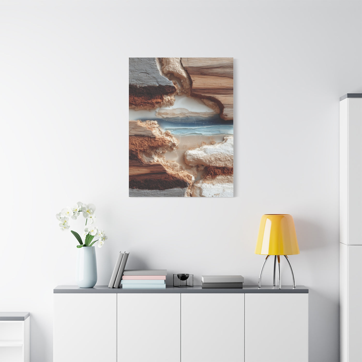 Eroded Earth Layer Abstraction Wall Art & Canvas Print