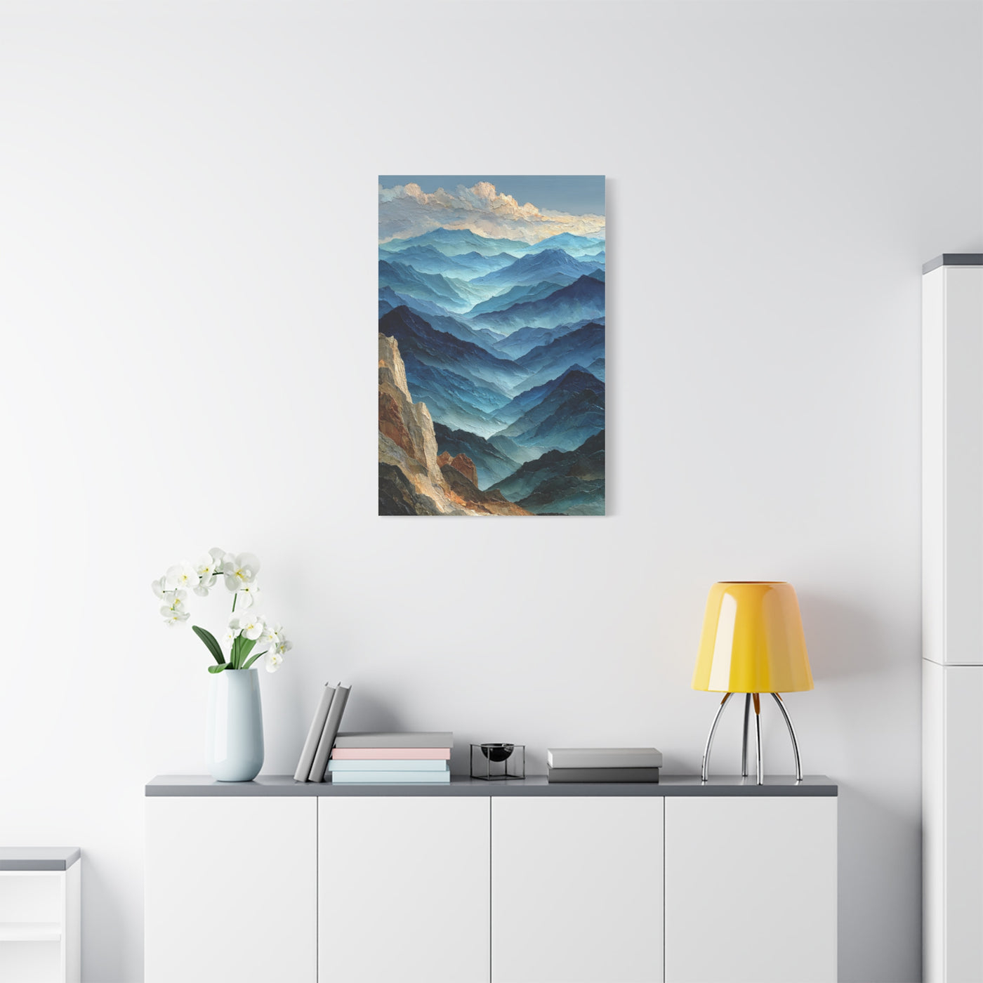 Layered Mountain Horizon Abstraction Wall Art & Canvas Print