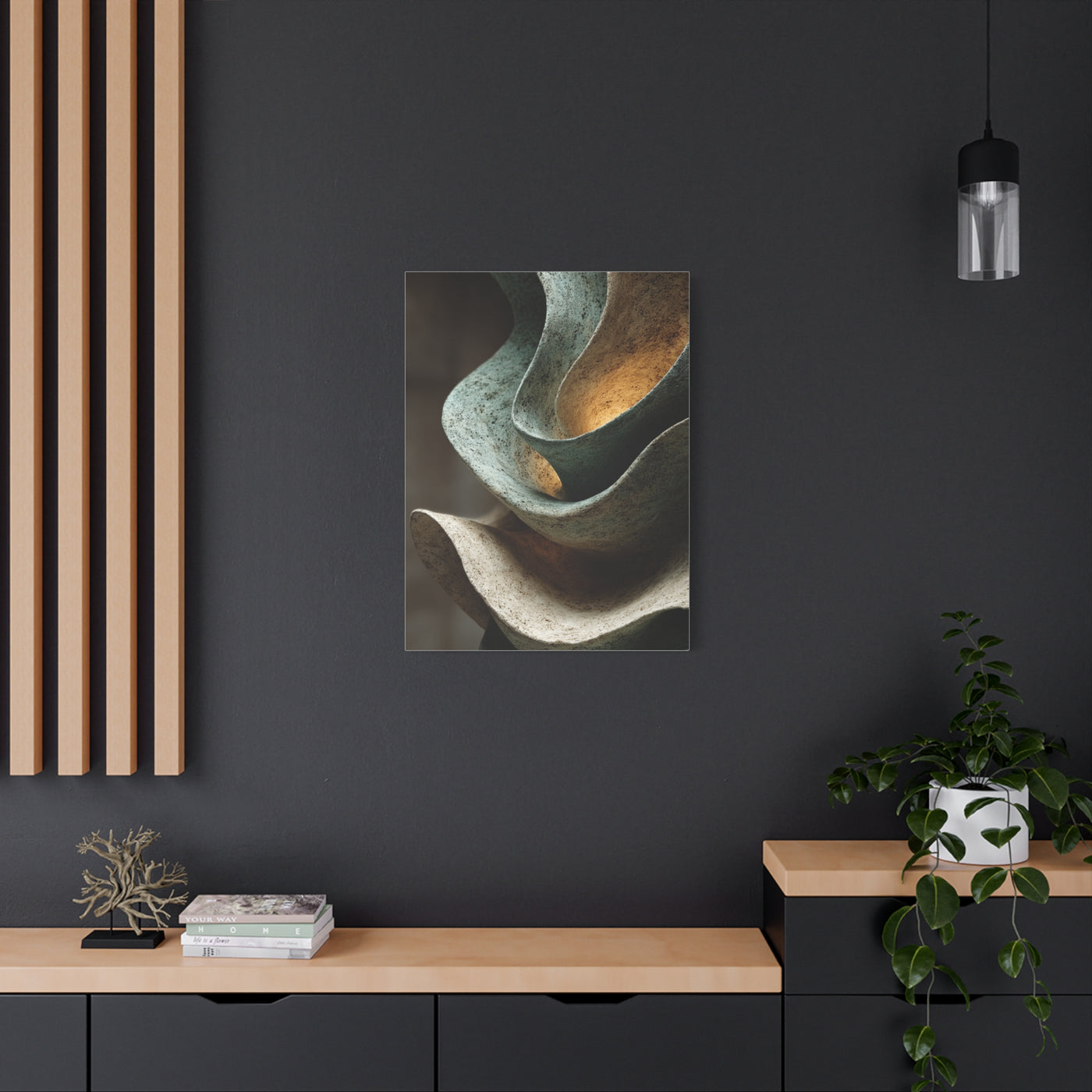 Sculptural Flow Abstract Form Wall Art & Canvas Print