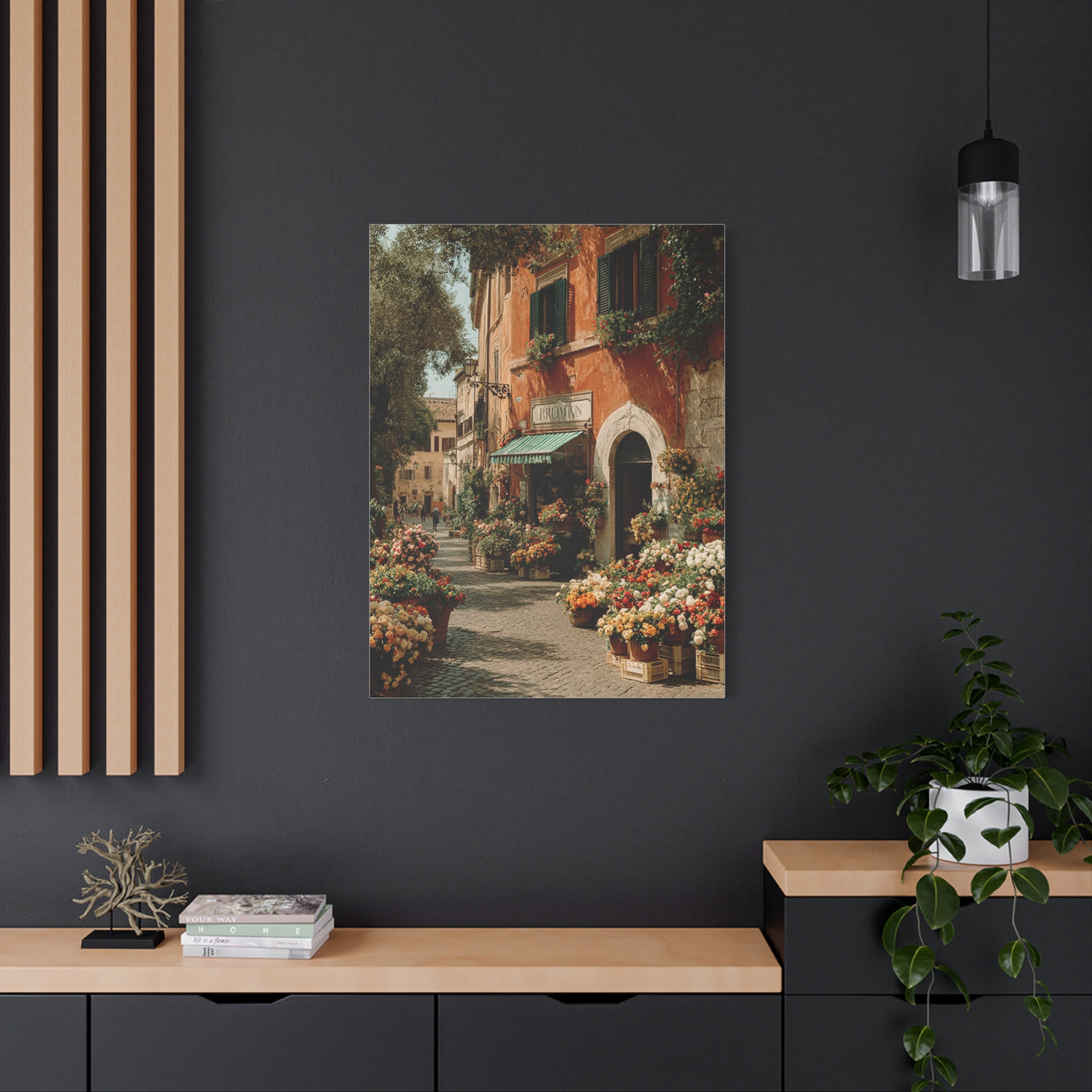 Italian Flower Market Street Wall Art & Canvas Print
