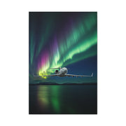 Northern Lights Jet Flight Wall Art & Canvas Prints