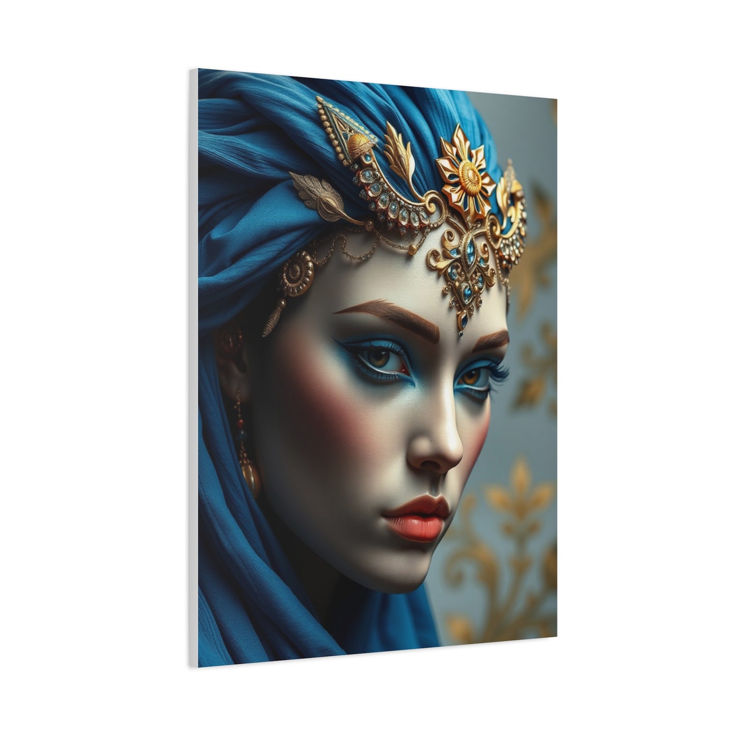 Blue & Gold Art Premium Gallery Wall Art & Canvas Print