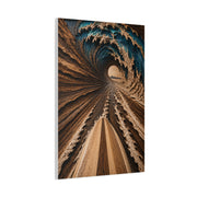 Wooden Barrel Tunnel Surf View Wall Art & Canvas Print