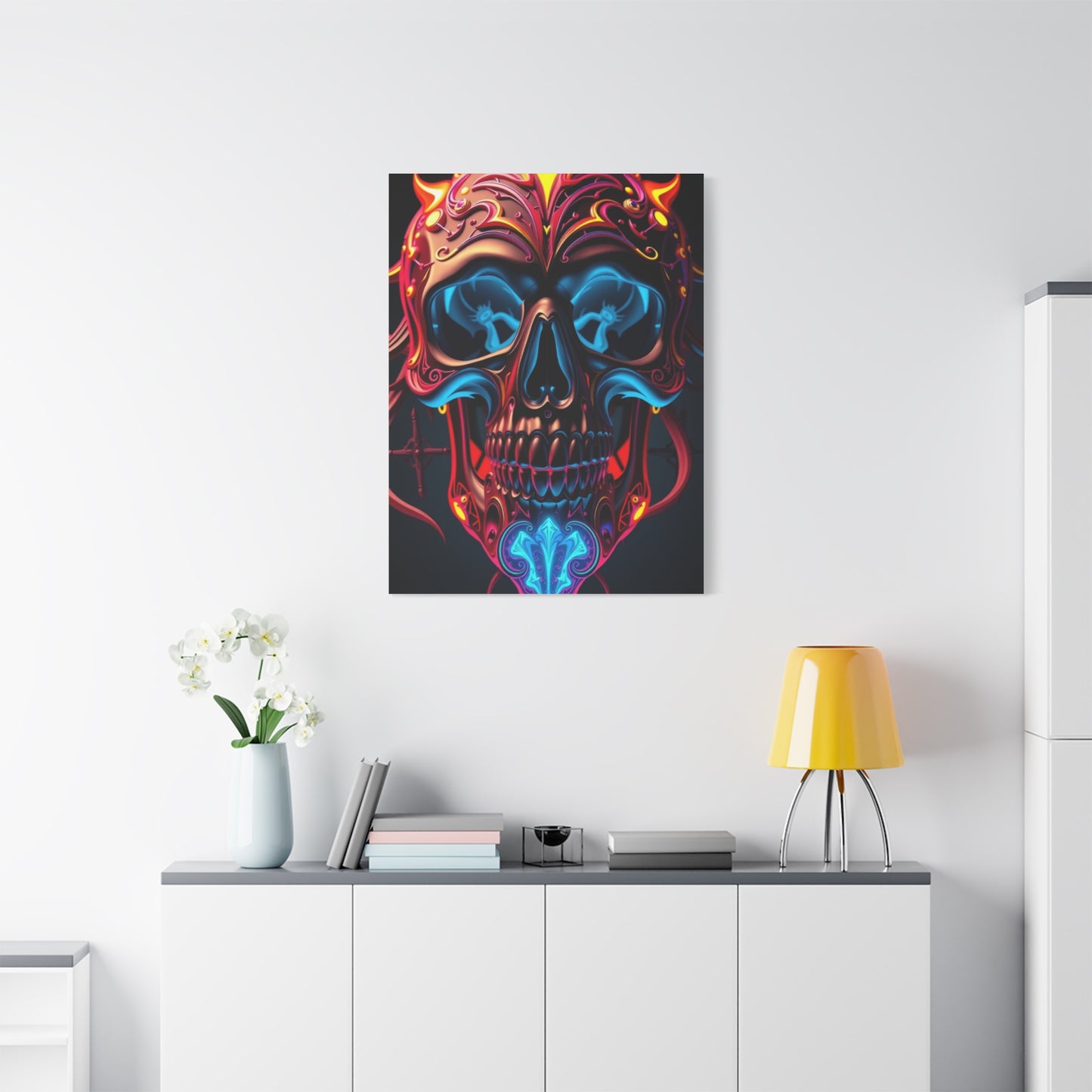 Supreme 3D Trippy Skull Art By Ali Gulec Art Wall Art & Canvas Print