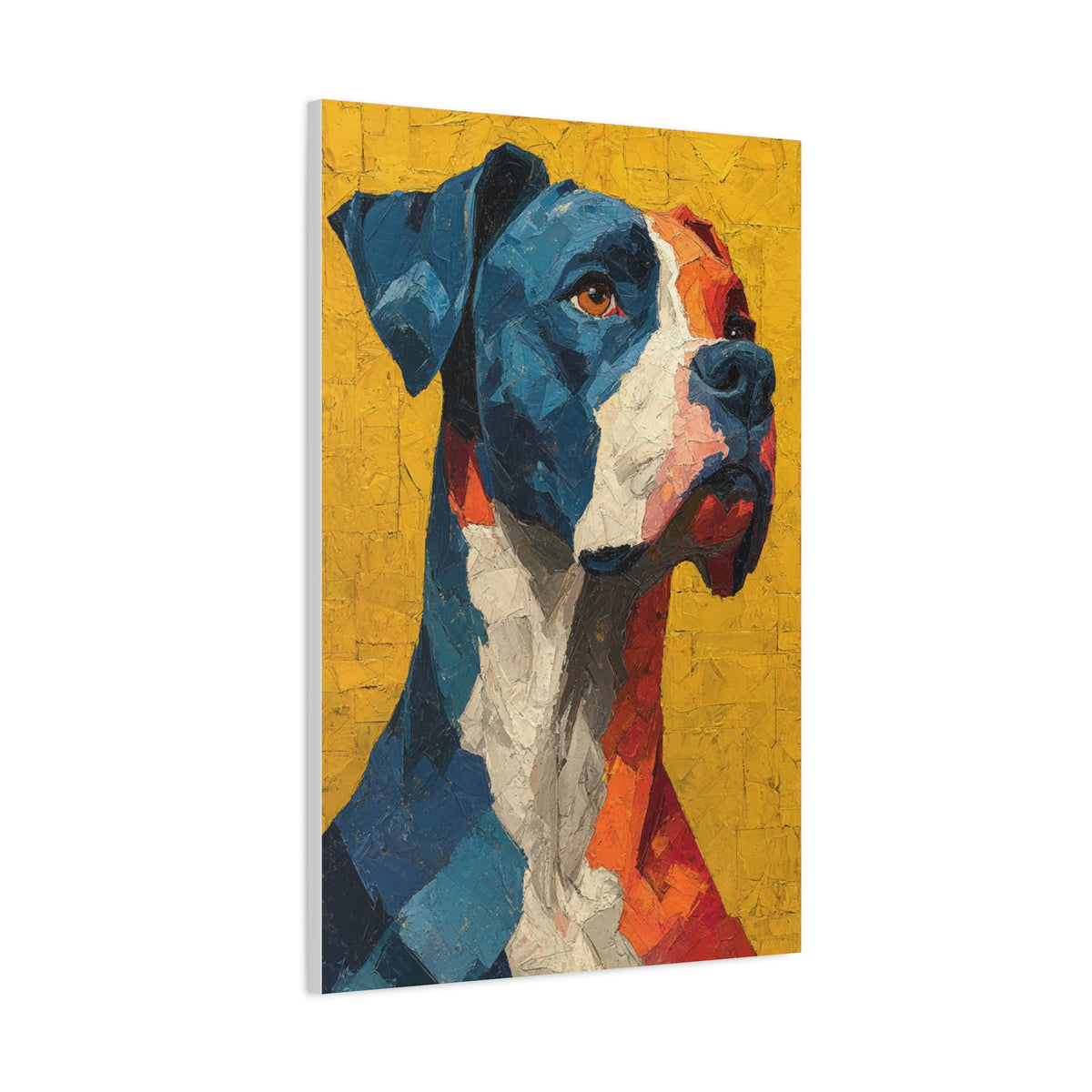 Boxer Abstract Color Portrait Wall Art & Canvas Print