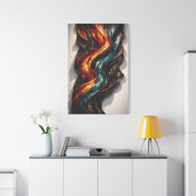 Glossy Molten Metal Relief Wall Art & Canvas Print