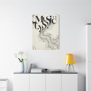 Flowing Typography Music Composition Wall Art & Canvas Print