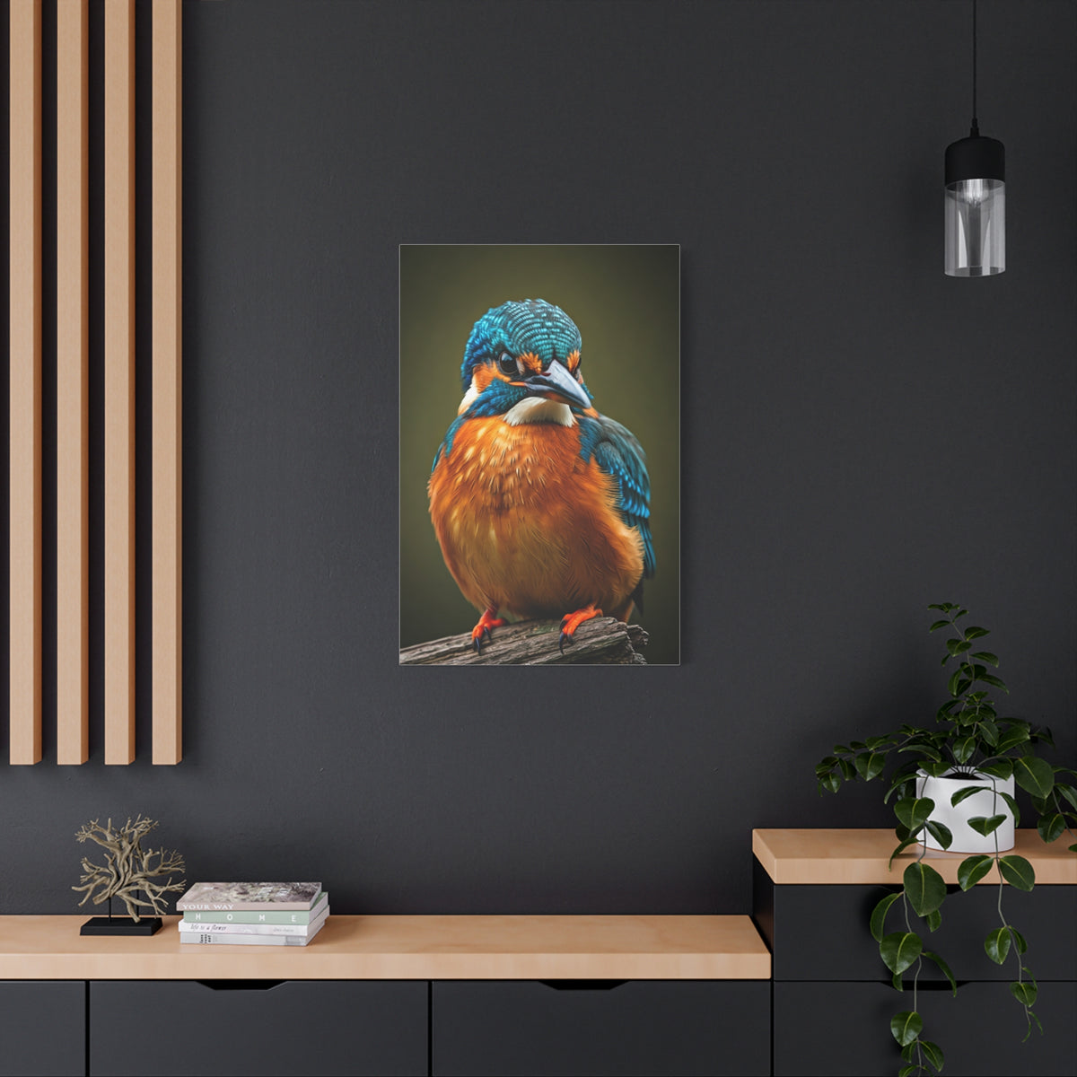 Tender Kingfisher Moment Wall Art & Canvas Prints