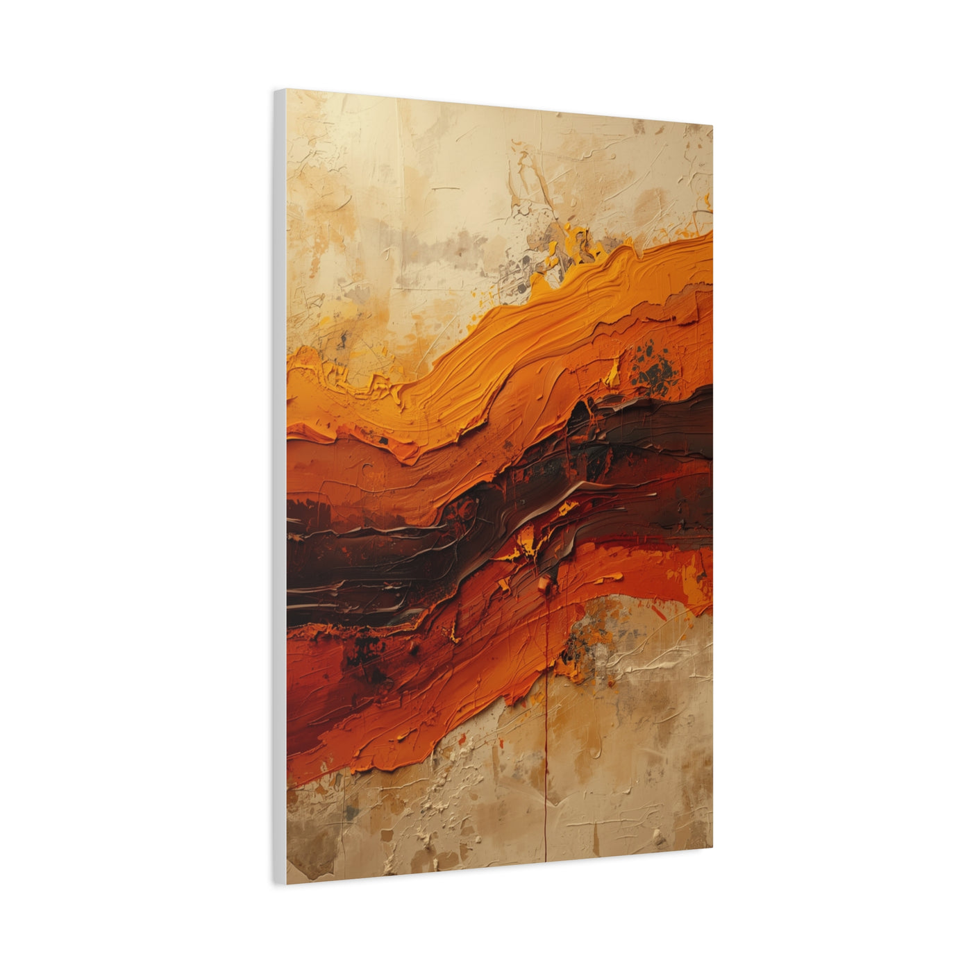 Impasto Terracotta Texture Statement Wall Art & Canvas Print