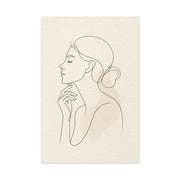 Minimal Continuous Line Portrait Wall Art & Canvas Print