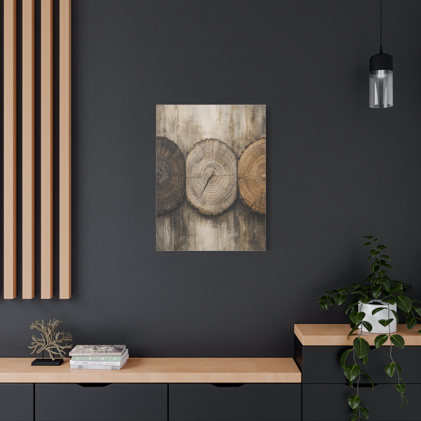 Natural Wood Grain Tree Rings Abstract Trees Wall Art & Canvas Print