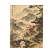 Kyoto Mountain Temple Tranquility Scene Wall Art & Canvas Print