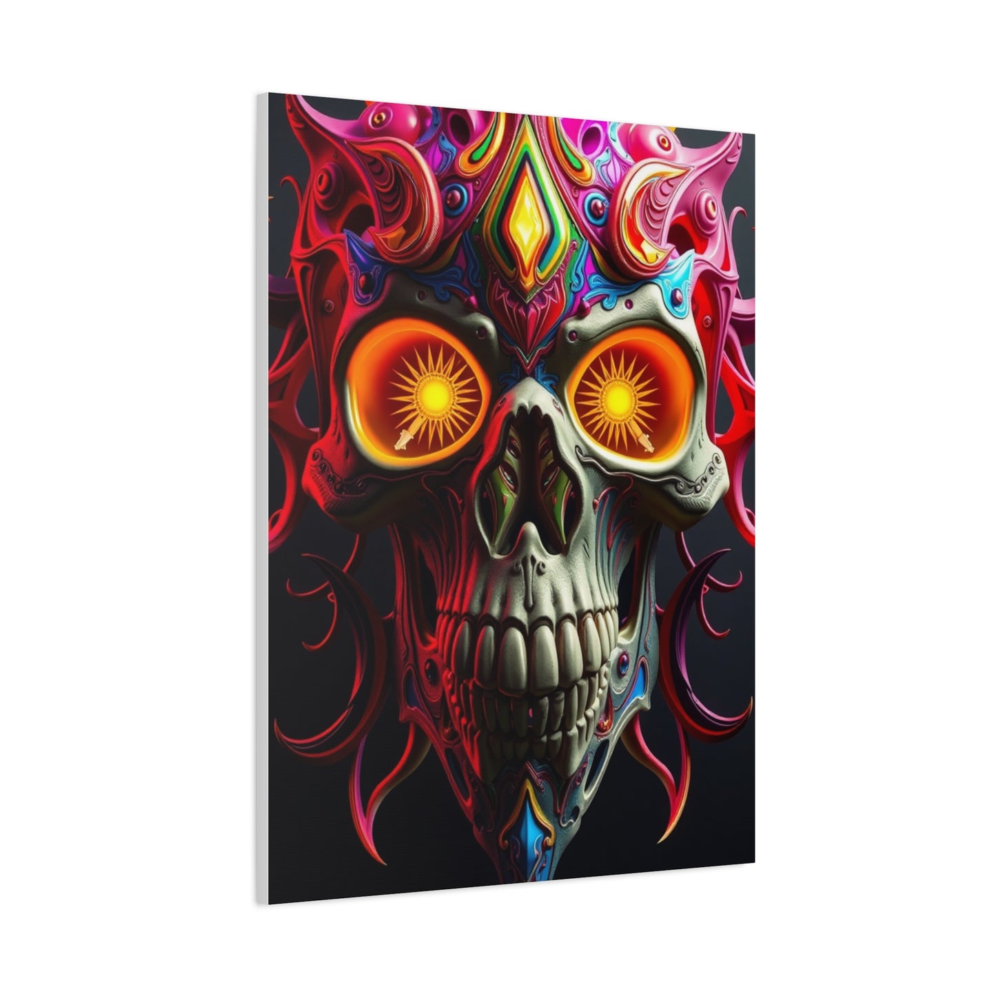 3D Trippy Skull Art By Ali Gulec Art Supreme Canvas Gallery Wall Art & Canvas Print