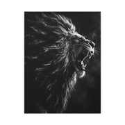 Roaring Lion Monochrome Power Wall Art & Canvas Print