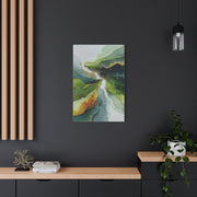 Green Sage and Gold Organic Abstract Wall Art & Canvas Print