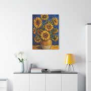 Impressionist Sunflower Vase Painting Wall Art & Canvas Print