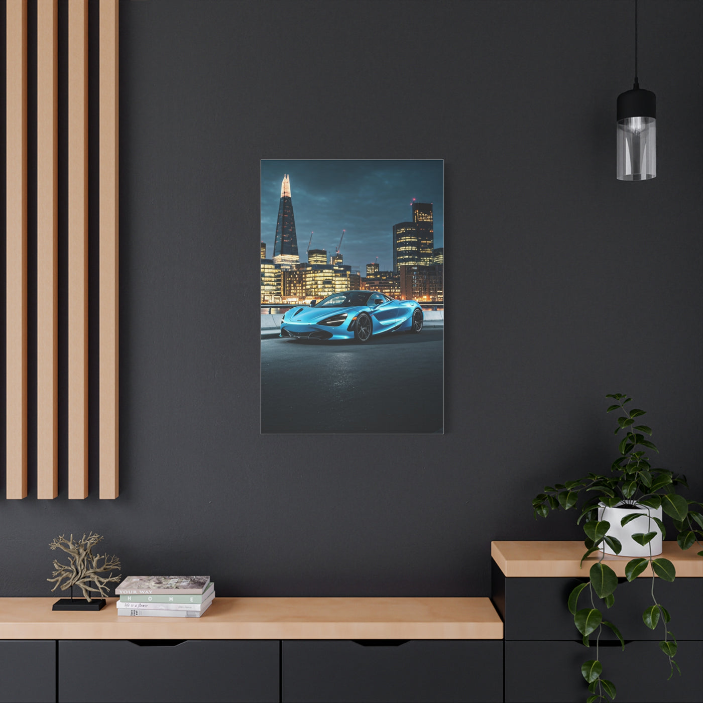 McLaren 720S London Skyline Dusk Wall Art & Canvas Prints