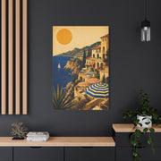 Riviera Coastal Terrace Poster Wall Art & Canvas Print