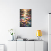 Impressionist Multicolor Water-Lily Pond Wall Art & Canvas Print
