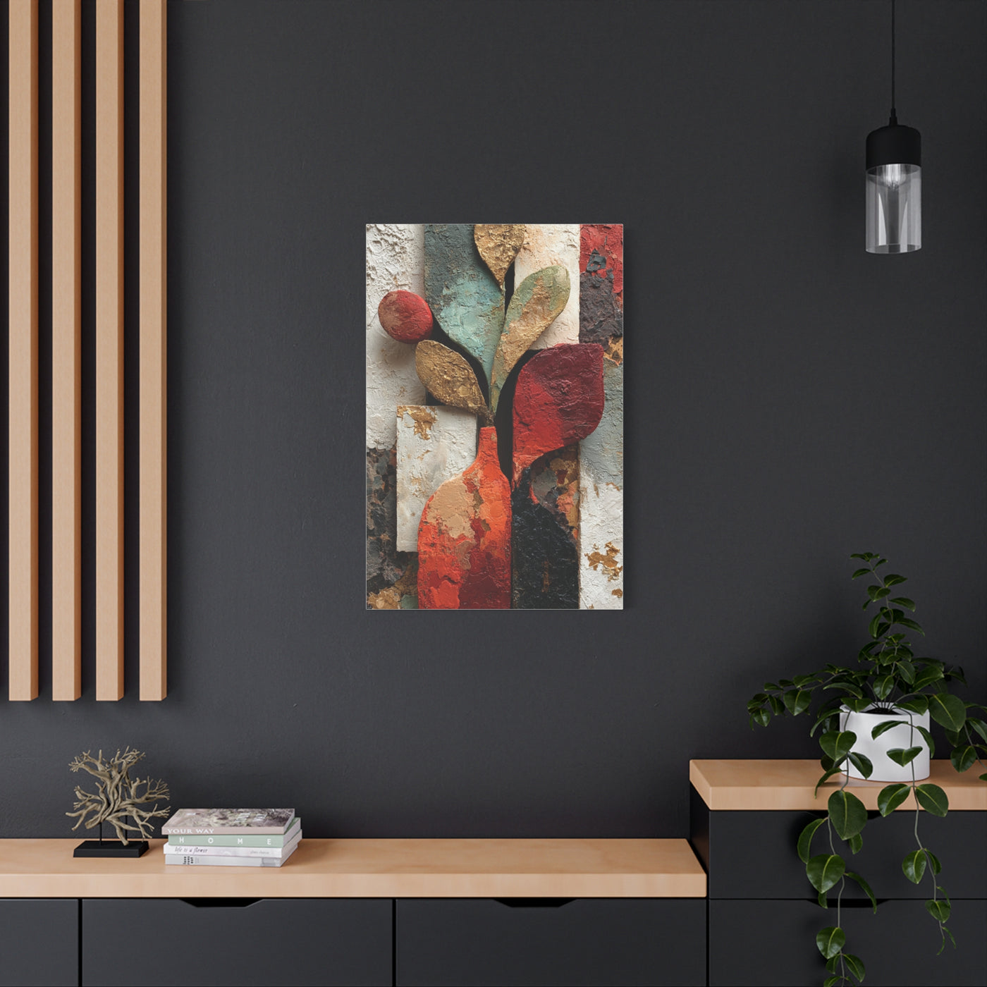 Sculptural Botanical Form Abstraction Wall Art & Canvas Print